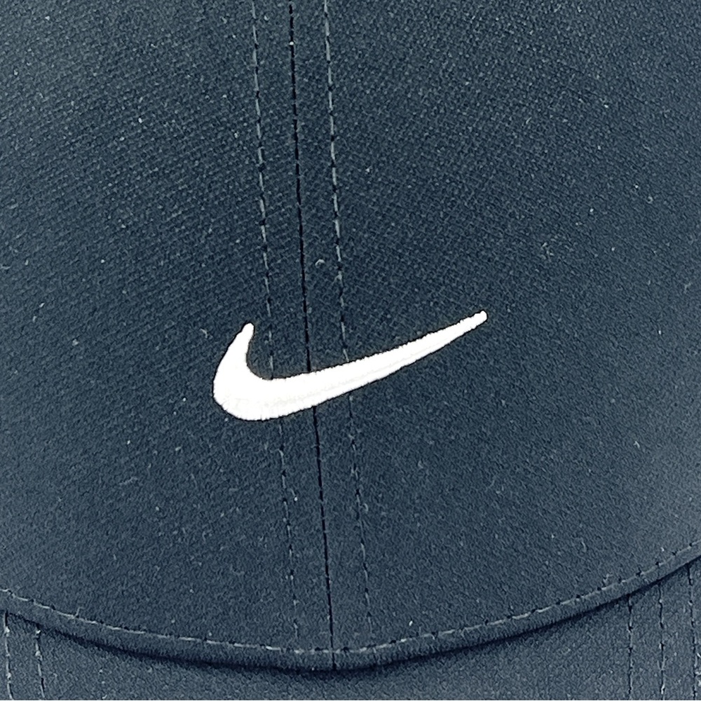 NIKE HAT/CAP UNISEX, JET BLACK, UNISEX, ADJ STRAP, WHITE LOGO EMBROIDERED UNISEX - Picture 7 of 15